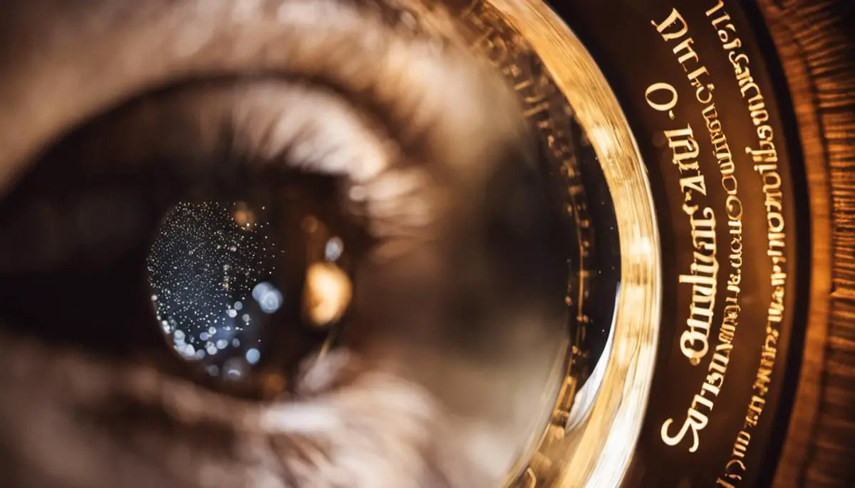 An image of a person looking through a lens with the word 'gratitude' on it, representing the perspective of viewing life's value through gratitude.